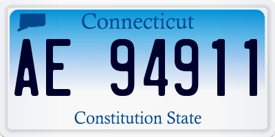 CT license plate AE94911