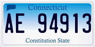 CT license plate AE94913