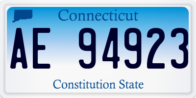 CT license plate AE94923