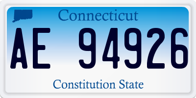 CT license plate AE94926