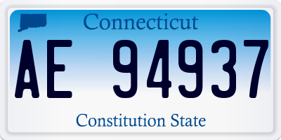 CT license plate AE94937