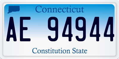 CT license plate AE94944