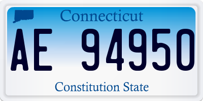 CT license plate AE94950