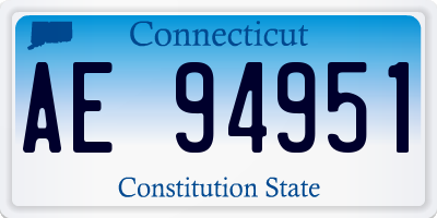 CT license plate AE94951