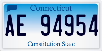 CT license plate AE94954