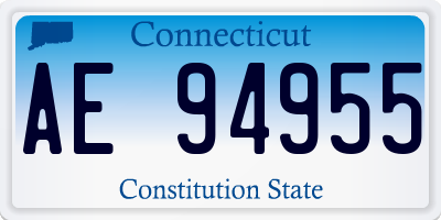 CT license plate AE94955