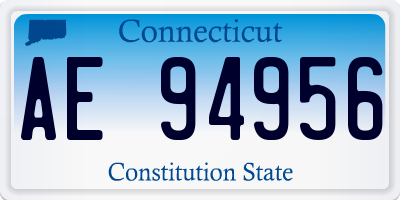 CT license plate AE94956