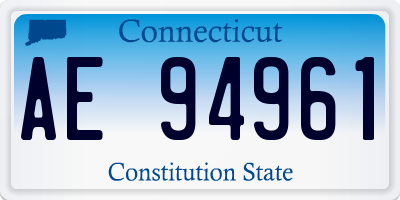 CT license plate AE94961