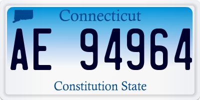 CT license plate AE94964