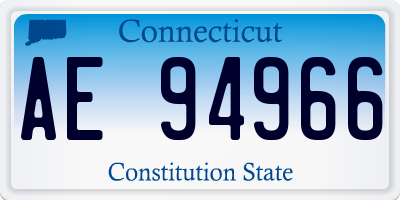 CT license plate AE94966