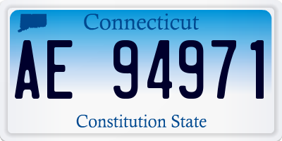 CT license plate AE94971