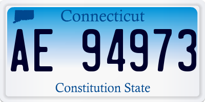 CT license plate AE94973