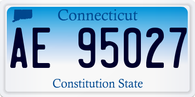 CT license plate AE95027
