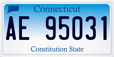 CT license plate AE95031