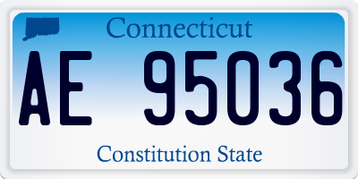 CT license plate AE95036