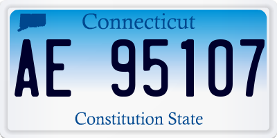 CT license plate AE95107