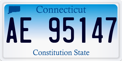 CT license plate AE95147