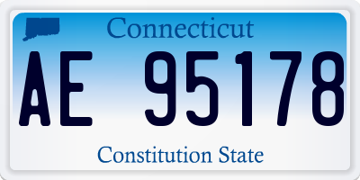 CT license plate AE95178