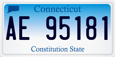 CT license plate AE95181