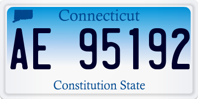 CT license plate AE95192