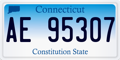 CT license plate AE95307