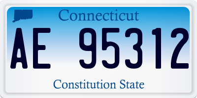 CT license plate AE95312