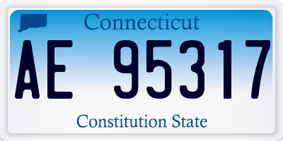 CT license plate AE95317