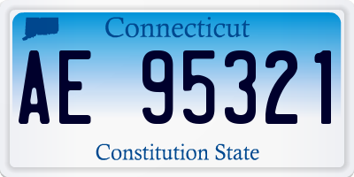CT license plate AE95321