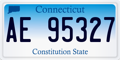 CT license plate AE95327