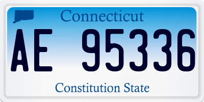 CT license plate AE95336