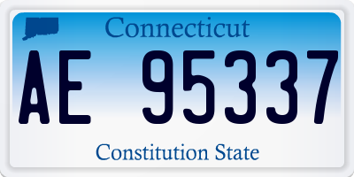CT license plate AE95337
