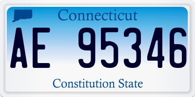 CT license plate AE95346