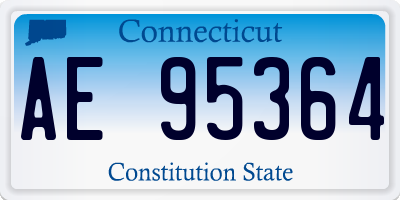 CT license plate AE95364