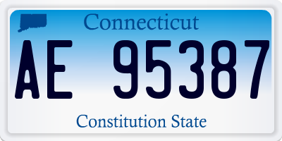 CT license plate AE95387
