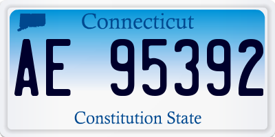 CT license plate AE95392