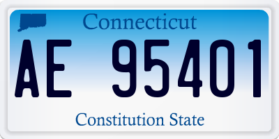 CT license plate AE95401