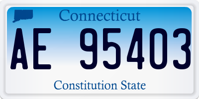 CT license plate AE95403