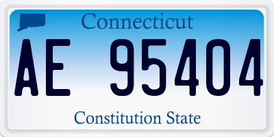 CT license plate AE95404