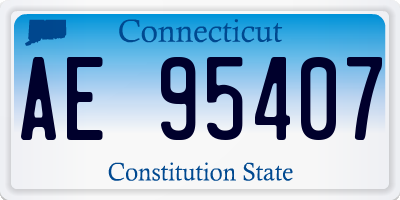 CT license plate AE95407