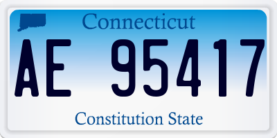 CT license plate AE95417