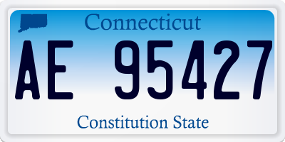 CT license plate AE95427