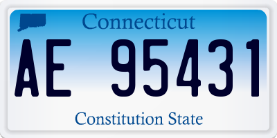 CT license plate AE95431