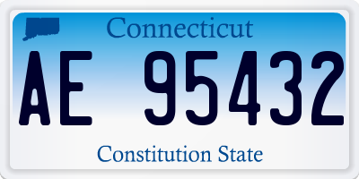 CT license plate AE95432