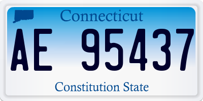 CT license plate AE95437