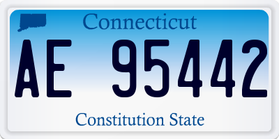 CT license plate AE95442