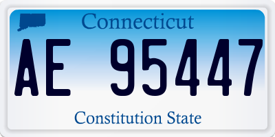 CT license plate AE95447