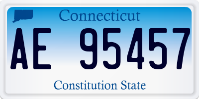 CT license plate AE95457