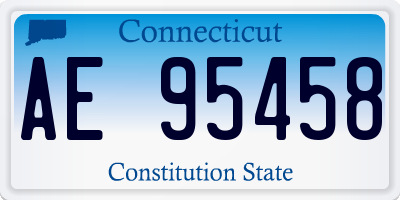 CT license plate AE95458