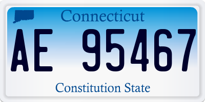 CT license plate AE95467