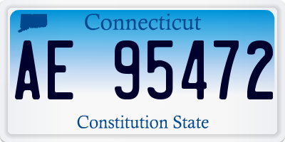 CT license plate AE95472